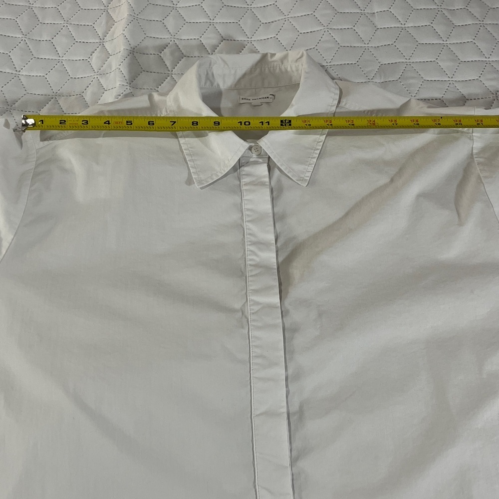 Good American White Oversized Button Up Shirt Size 4 - Picture 5 of 10
